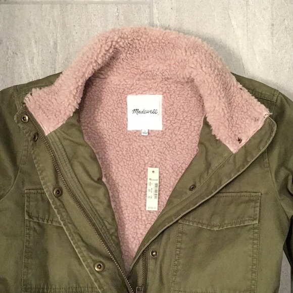 NWT Madewell Sherpa Trim Utility Jacket - Picture 3 of 7
